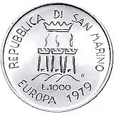 1000 лир 1979, Европейский союз [Сан-Марино]