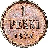 1 пенни 1875