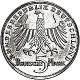 5 марок 1955, Шиллер [Германия / ФРГ]