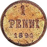 1 пенни 1891