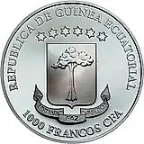 1000 франков 2018, Хрустальный череп - Тщеславие (Crystal Skull - Vanidad) [Экваториальная Гвинея] Proof