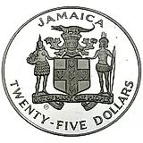 25 долларов 1990, Чемпионат мира по футболу 1990, Италия [Ямайка] Proof