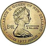 1 доллар 1977, 25 лет правления Королевы Елизаветы II и День Вайтанги [Новая Зеландия]