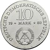 10 марок 1980, 225 лет со дня рождения Герхарда фон Шарнхорста [Германия / ГДР]