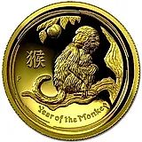 100 долларов 2016, P, год обезьяны [Австралия]