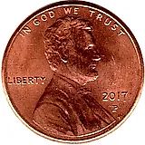 1 Cent 2017, P, Lincoln Shield (Lincoln Shield Cent) [USA]