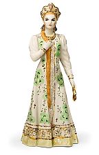 The Mistress of the Copper Mountain (from the Ural tales by P.P. Bazhov), designed by Asta Davydovna Brzhezitskaya, Dulevo porcelain factory, 1950s design.