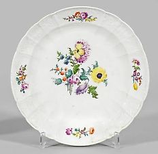 Large decorative bowl with a "German Flower" pattern.