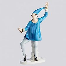 Pierrot in blue clothing