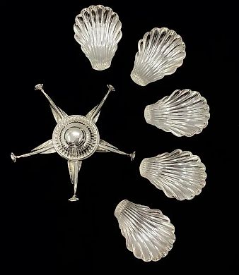 SILVER 925 STERLING! CAMUSSO! DELIGHTFUL CAVIAR SERVER SET!