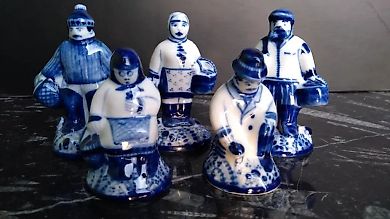 Грибники  Ю. Гаранин, 5 фигурок