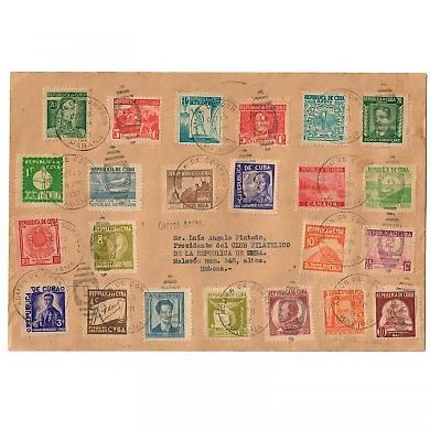 Cuba 1937. FDC American Association of Writers and Artists - a great rarity