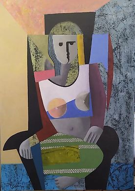 The girl in the green dress