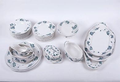 Фарфоровая посуда Русской имперской эпохи. Маркировка Кузнецов. 30 предметов