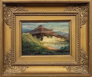 Итальянский пейзаж с дворцом: исследование художника