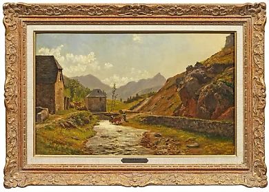 "View in the Campan Valley: original landscape impression by Godchaux"