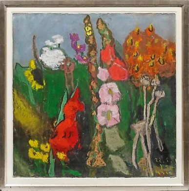 "Экспрессивный натюрморт с мальвами и гладиолусами: известная работа Фюссманна"