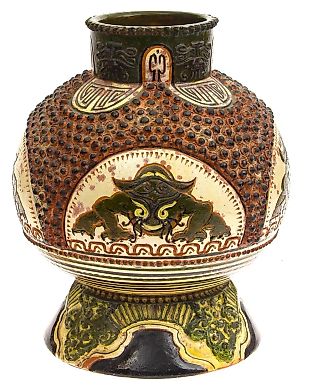 Kuznetsov ceramic vase with oriental motifs (1920-1933)