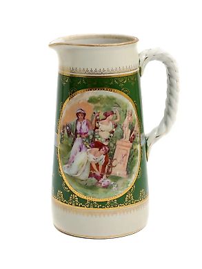 СОВЕТСКИЙ РУССКИЙ ФАРФОРОВЫЙ КУВШИН ЗАВОДА ДУЛЕВО