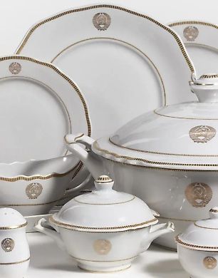 КОМПЛЕКТ КЕРАМИЧЕСКОЙ ПОСУДЫ, ДУЛЕВО, 1952-1962 гг.