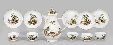 Охотнический кофейный набор Мейссен