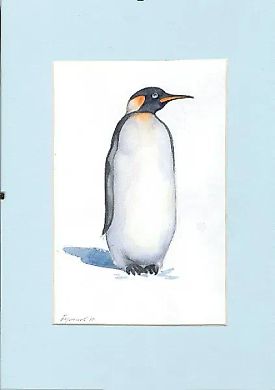 ИМПЕРАТОРСКИЙ ПИНГВИН акварель 