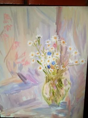 The Last Flowers of Autumn, canvas, oil