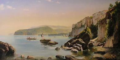 Italian landscape canvas/oil