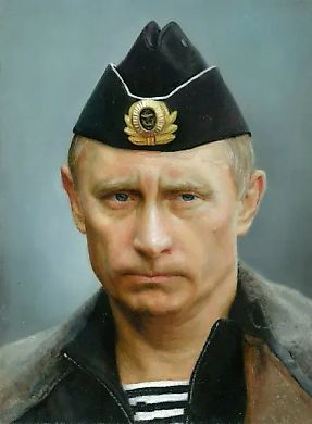 Portrait of V. Putin, canvas/oil