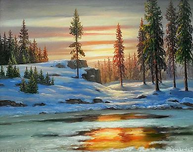 Зимний вечер Масло 