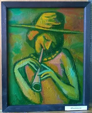 Флейтист масло, ДВП 