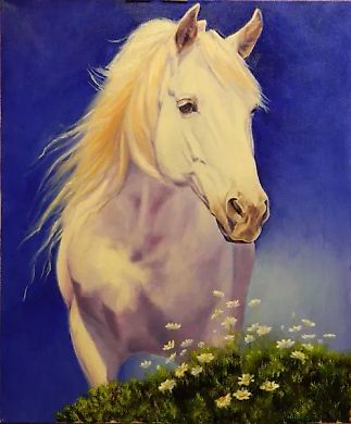 Ромашка масло, холст 