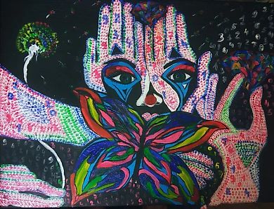 Перевоплощение Холст,акрил 