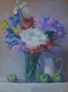 "Day." Pastel, paper.