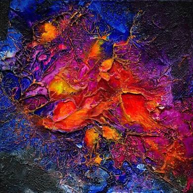 Crack Acrylic, mediums, canvas