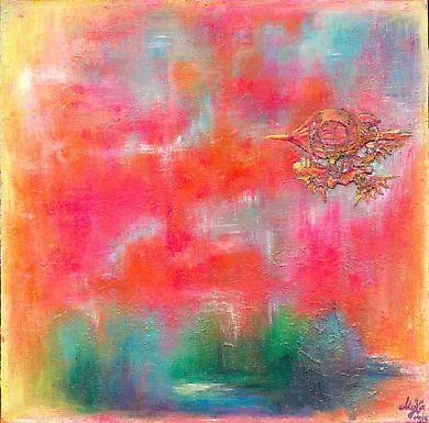 Airship acrylic, canvas