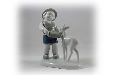 The boy with the little deer