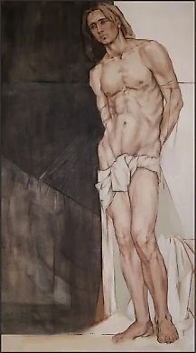 "Обнаженный мужчина" масло, холст 