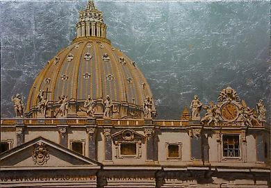 Купол "Cв.Петра." холст, серебро, акрил 