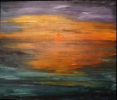 Sunset  
oil, canvas
