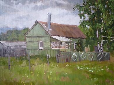 Домик в с. Царёвка масло, оргалит 