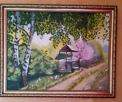 "Колодец" Холст на картоне, масло 