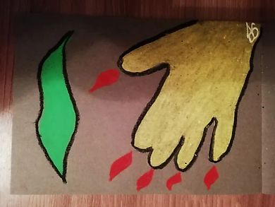 "Madness" Oil Pastel