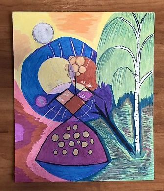 Изобилие фломастеры , оргалит 