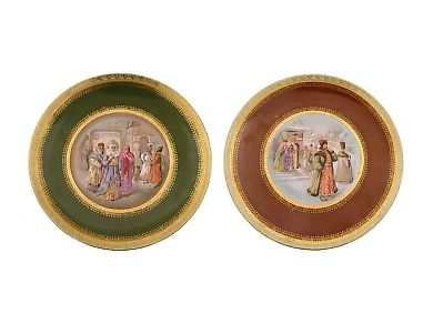 Ручная роспись на фарфоровых тарелках от Кузнецова