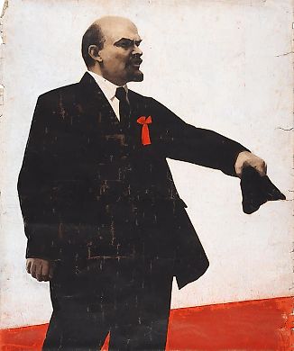 Оригинал-макет плаката «Ленин» / худ. [Ю. Царев (?)]. [М., 1960].