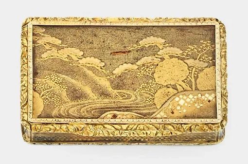 A rare snuff box for ground tobacco in the Louis XV style