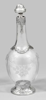 Silver glass carafe