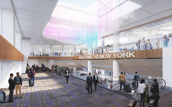 Новое искусство в терминале 6 аэропорта Джона Ф. Кеннеди