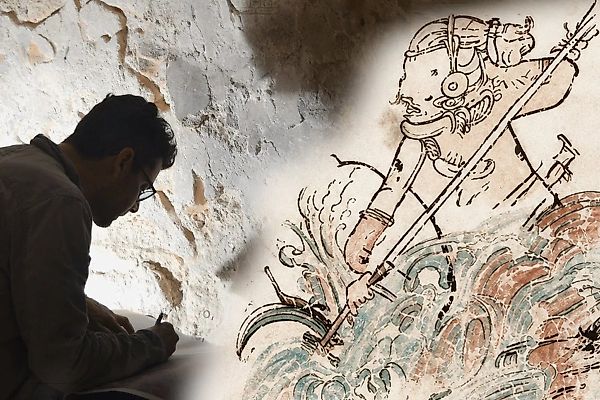 Древняя фреска в Calakmul: возможно, самый ранний образ Juun Ajaw